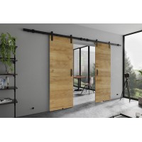 Dubultās bīdāmās durvis RETRO DUO Loft R, zelta ozols Dubultās bīdāmās durvis RETRO DUO Loft R, zelta ozols